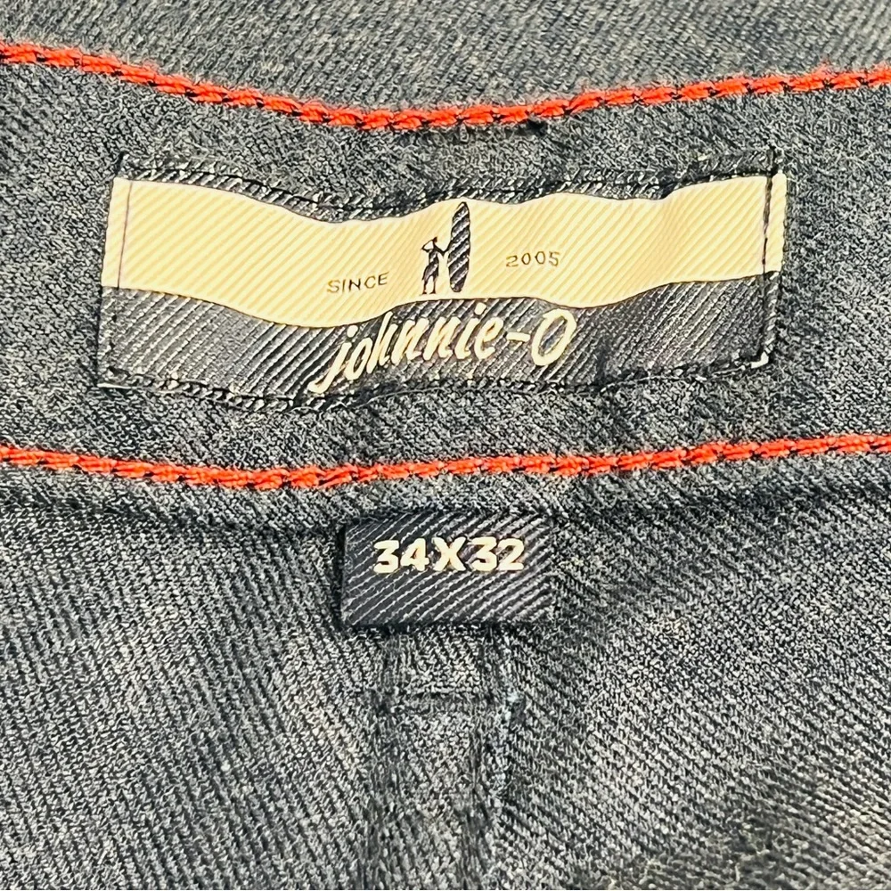 JOHNNIE-O London Brushed Twill 5 Pocket Pants Men 34x32 Indigo Blue $168 NWOT